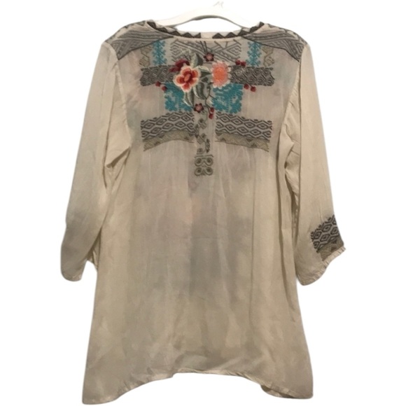 10. Johnny Was Freyja Freyja Embroidered Blouse S - Picture 7 of 16